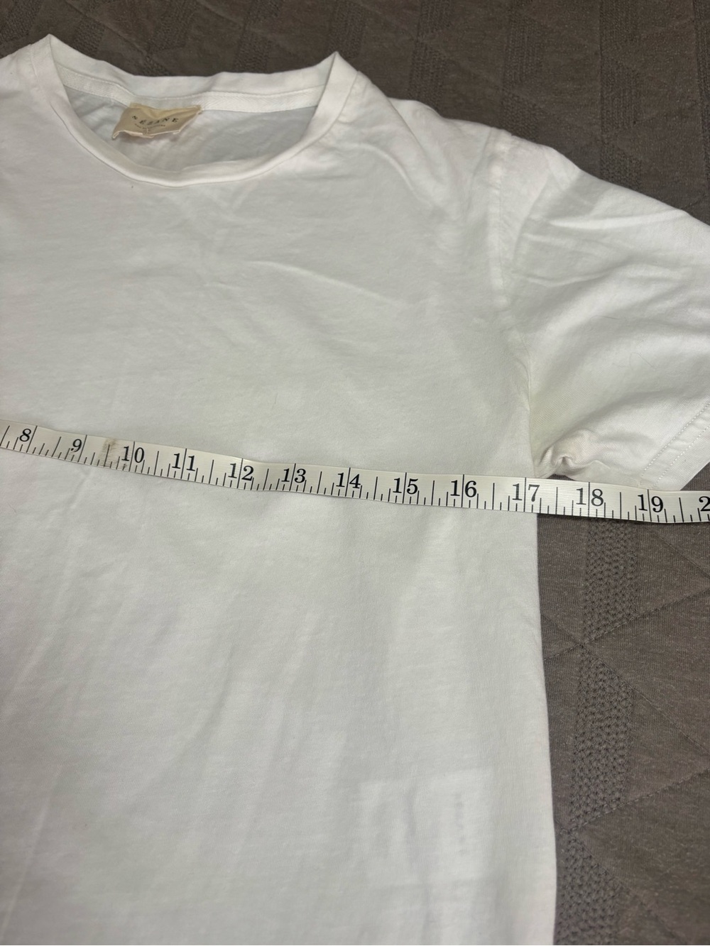 Sézane Shirt Womens Small White Crew Neck Short Sleeve 100% Cotton Tee Basic - Picture 4 of 7